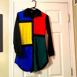 Color block Dress-shirt